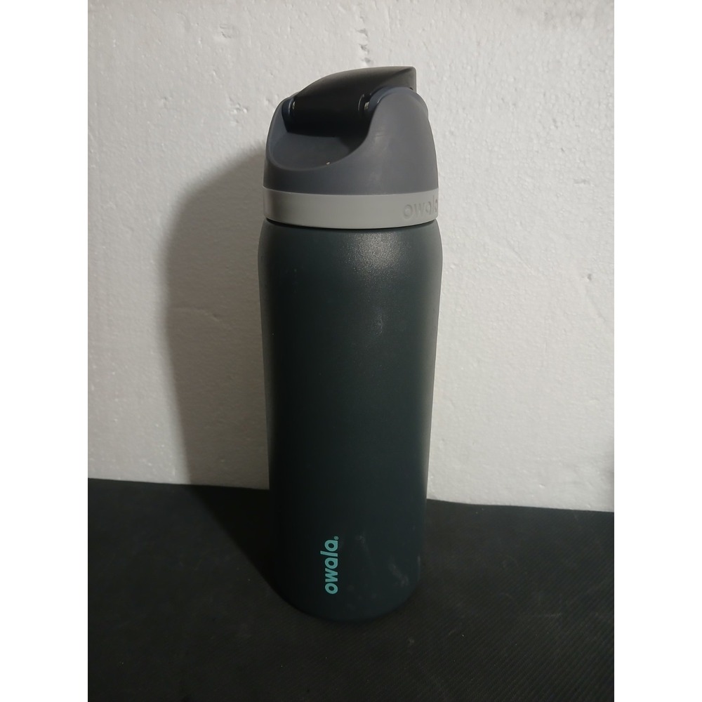 Owala Gray Water Bottle Flip Lock BPA-Free Plastic 32oz 945ml Solid Theme